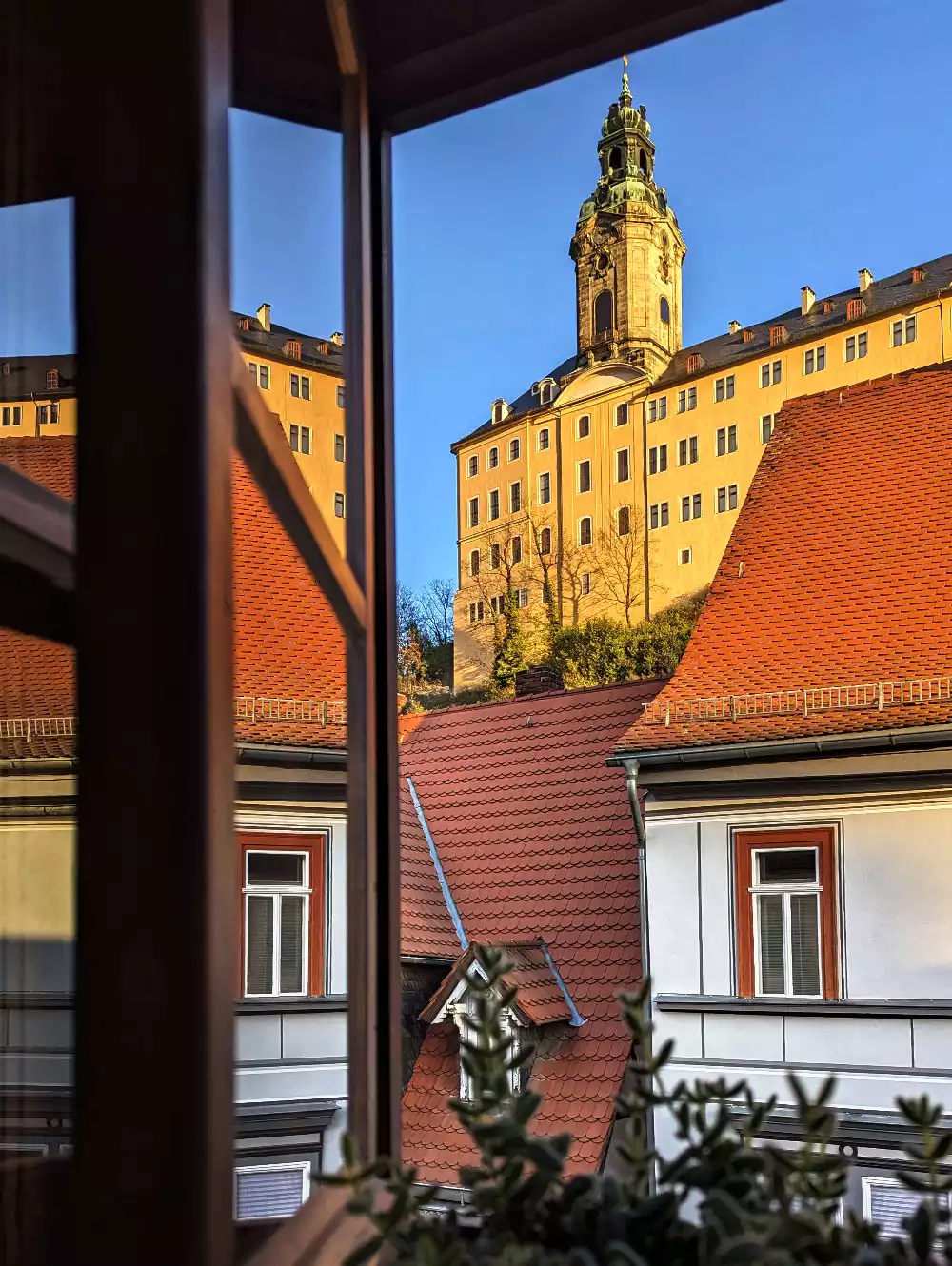 Fensterblick auf die Heidecksburg Rudolstadt